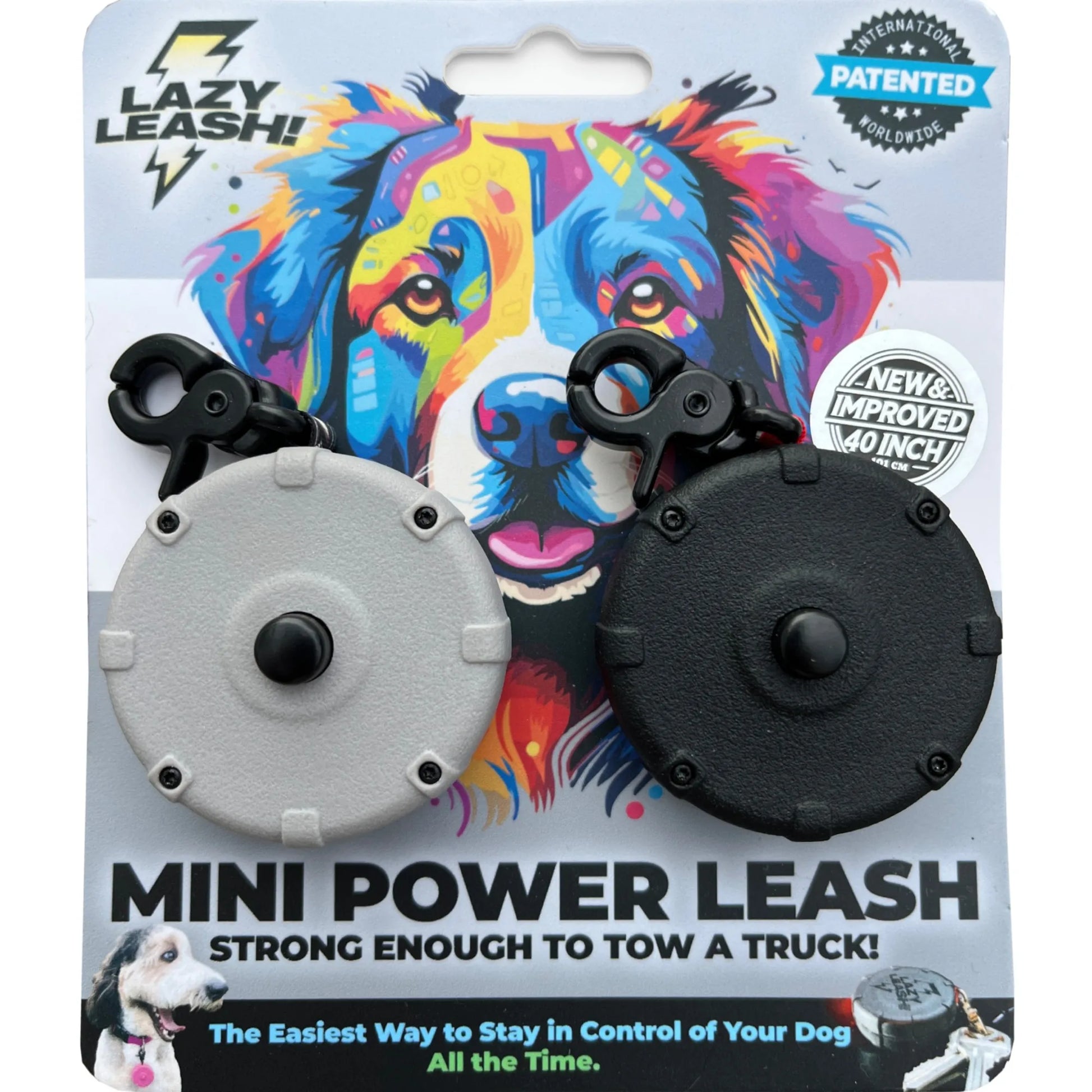 Heavy-Duty Wearable Mini Clip-On Adjustable Power Leash