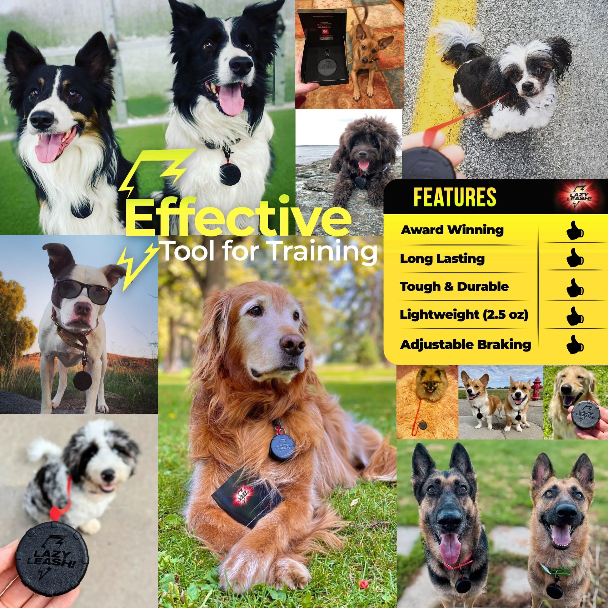 Heavy-Duty Wearable Mini Clip-On Adjustable Power Leash