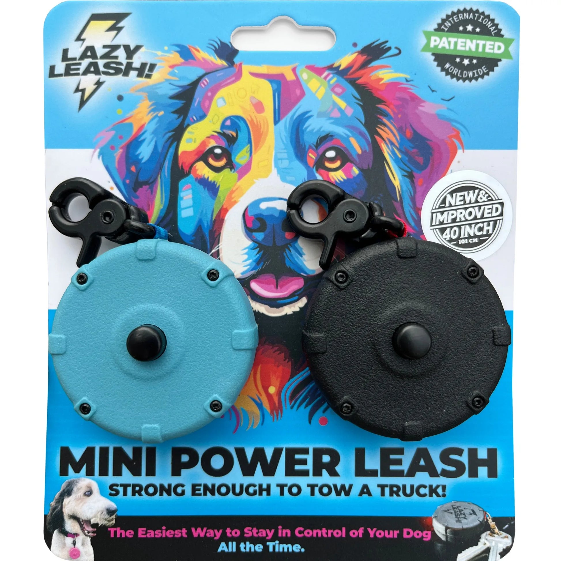 Heavy-Duty Wearable Mini Clip-On Adjustable Power Leash