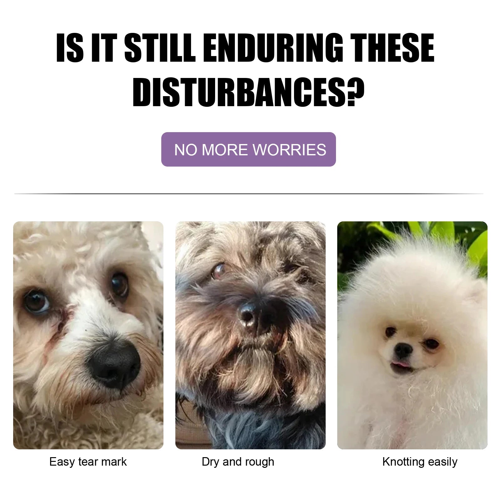 Pet Hair Conditioner Moisturizes and Softens