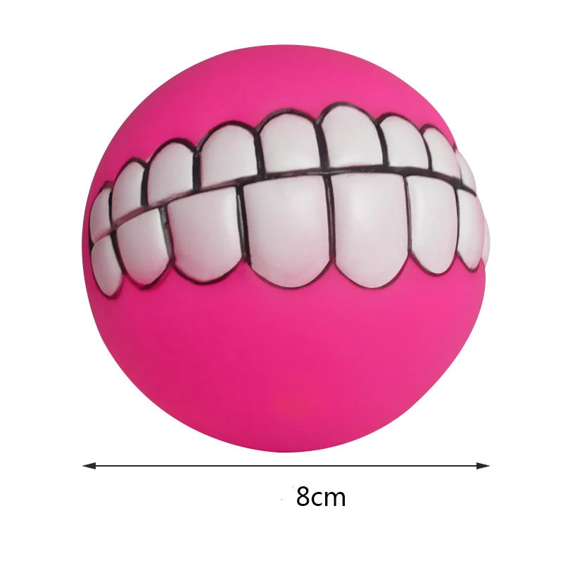 Dog Ball Funny Teeth Squeaker Toy