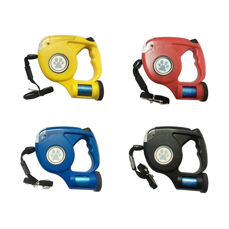 Automatic Dog Leash With LED & Garbage Bags