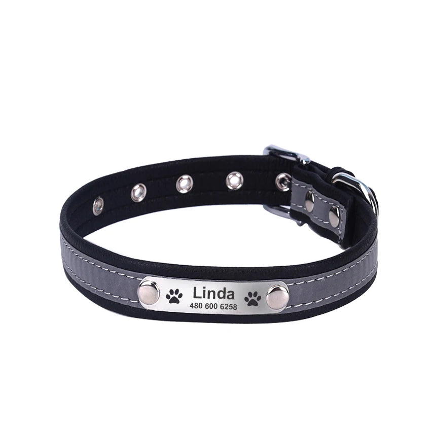 Reflective Personalized Dog Collar