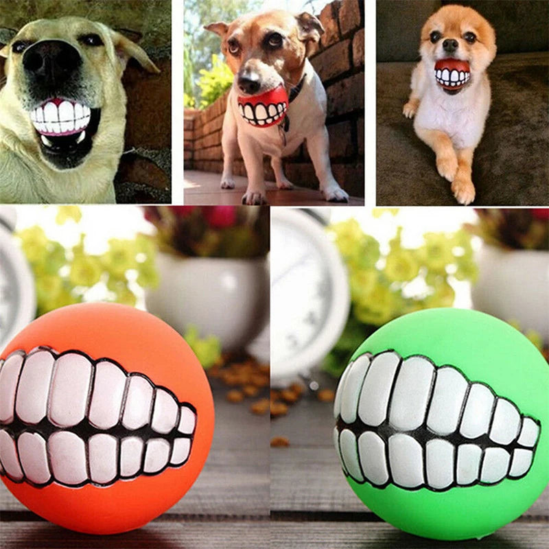 Dog Ball Funny Teeth Squeaker Toy