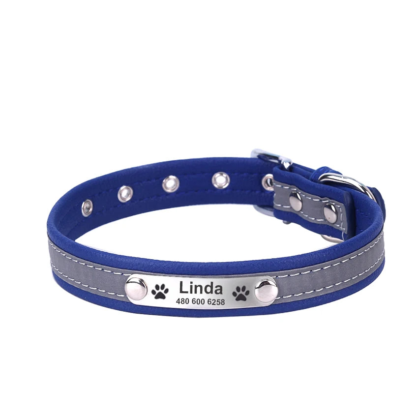 Reflective Personalized Dog Collar