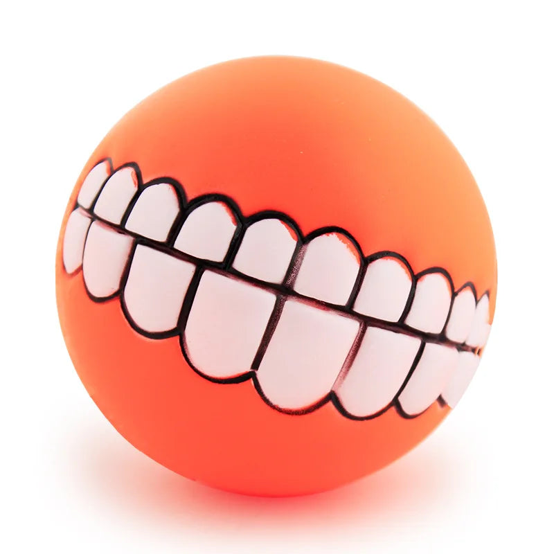 Dog Ball Funny Teeth Squeaker Toy