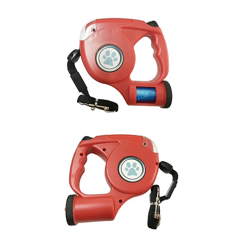 Automatic Dog Leash With LED & Garbage Bags