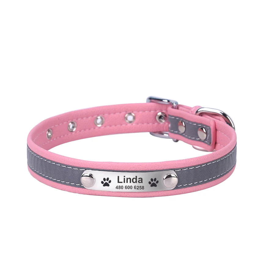 Reflective Personalized Dog Collar
