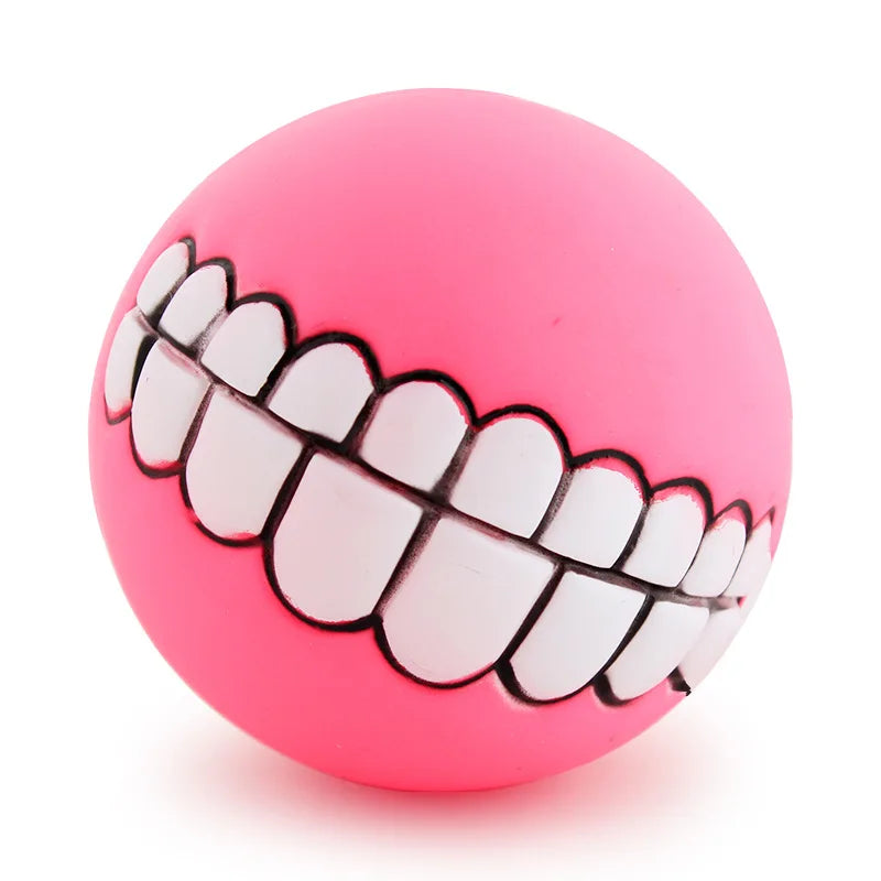 Dog Ball Funny Teeth Squeaker Toy