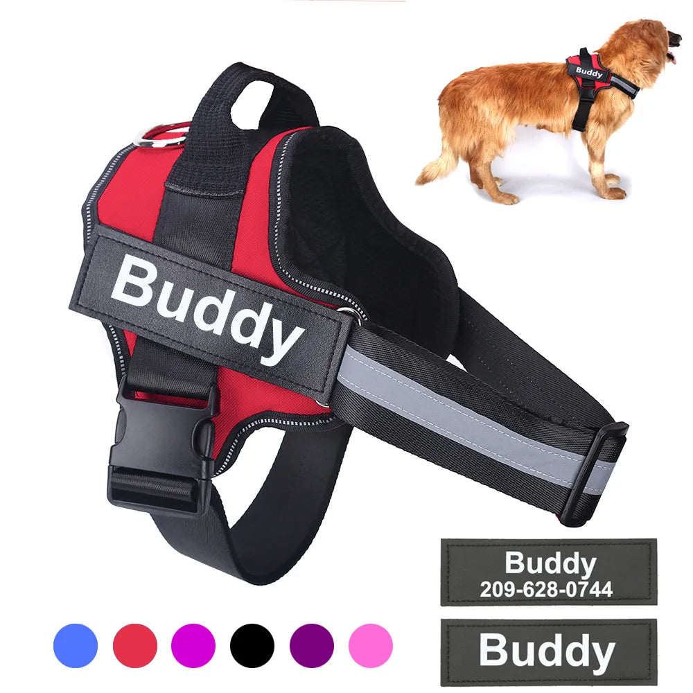 Personalized Reflective Dog Harness