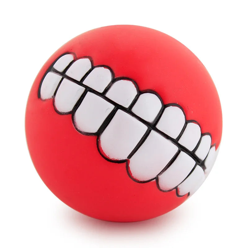 Dog Ball Funny Teeth Squeaker Toy