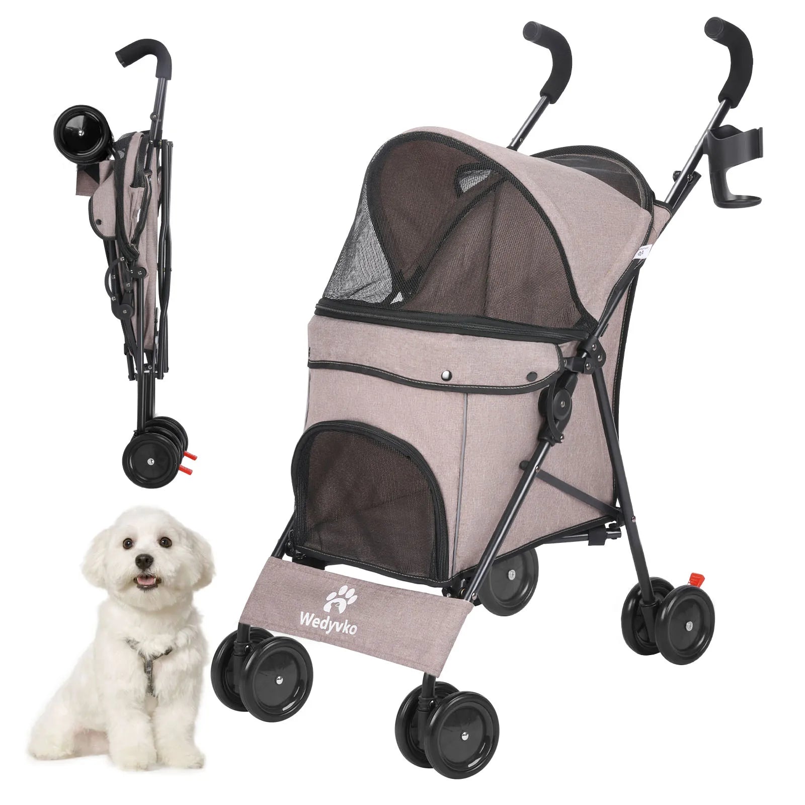 Pet Dog Stroller with Brakes