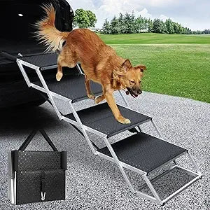 Dog Ramp for Car, Extra Wide Steps
