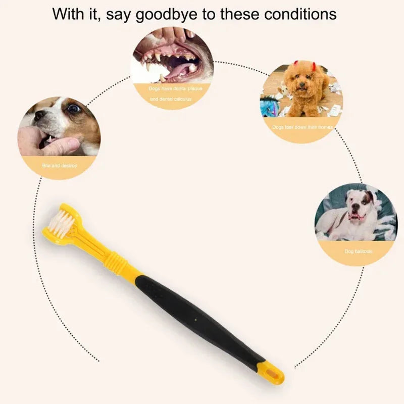 Three Sided Pet Toothbrush