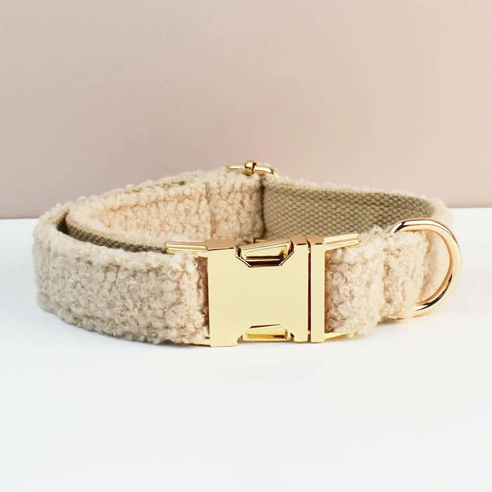 Velvet Dog Collar And Leash Set