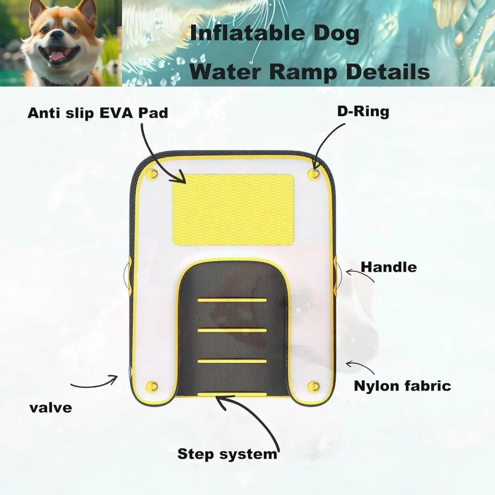 Inflatable Dog Water Ramp/Ladder