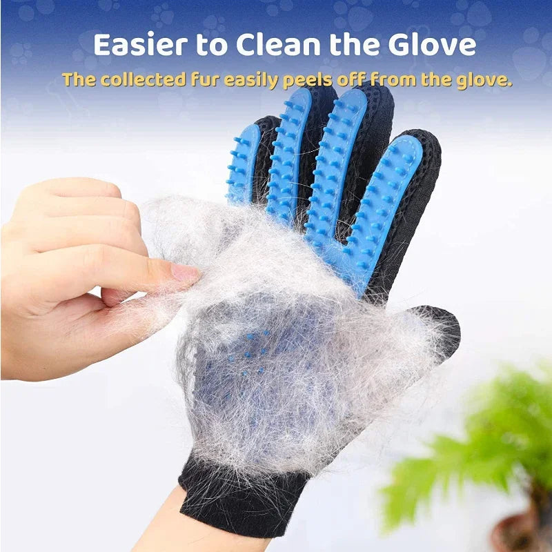 Pet Grooming Gloves for De-Shedding De-Matting