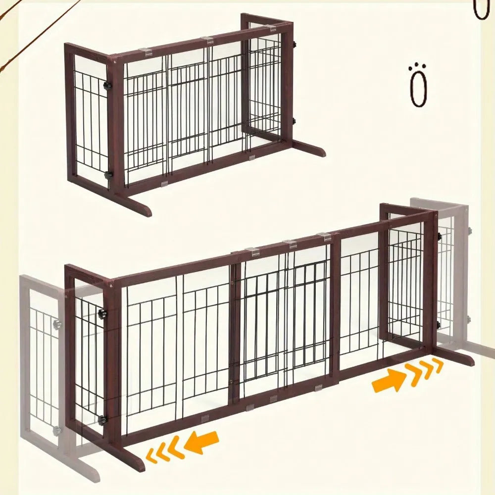 Freestanding  Foldable Pet Gate