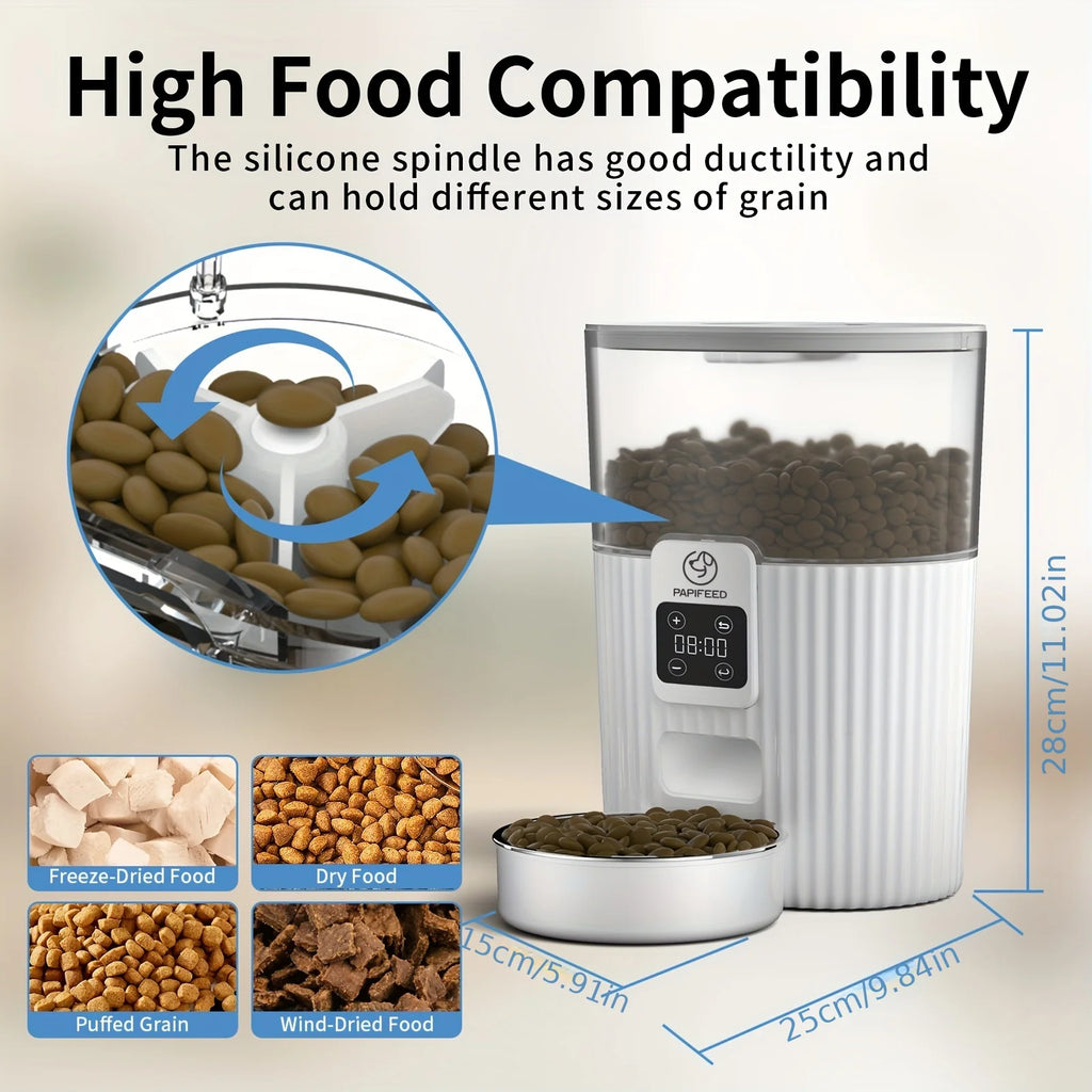 Automatic pet food dispenser w/remote