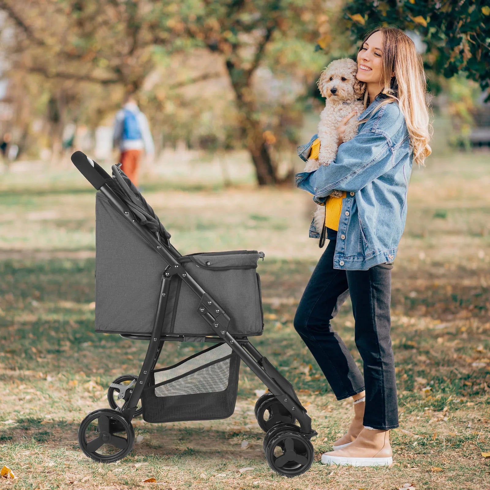 Pet Stroller 360 Rotate with Brakes