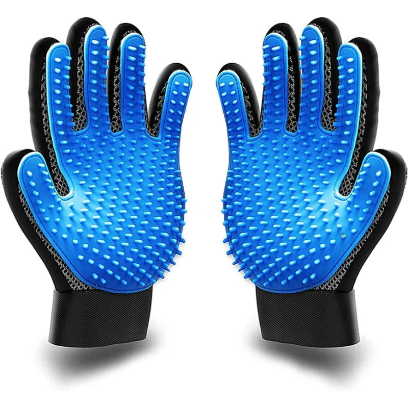 Pet Grooming Gloves for De-Shedding De-Matting