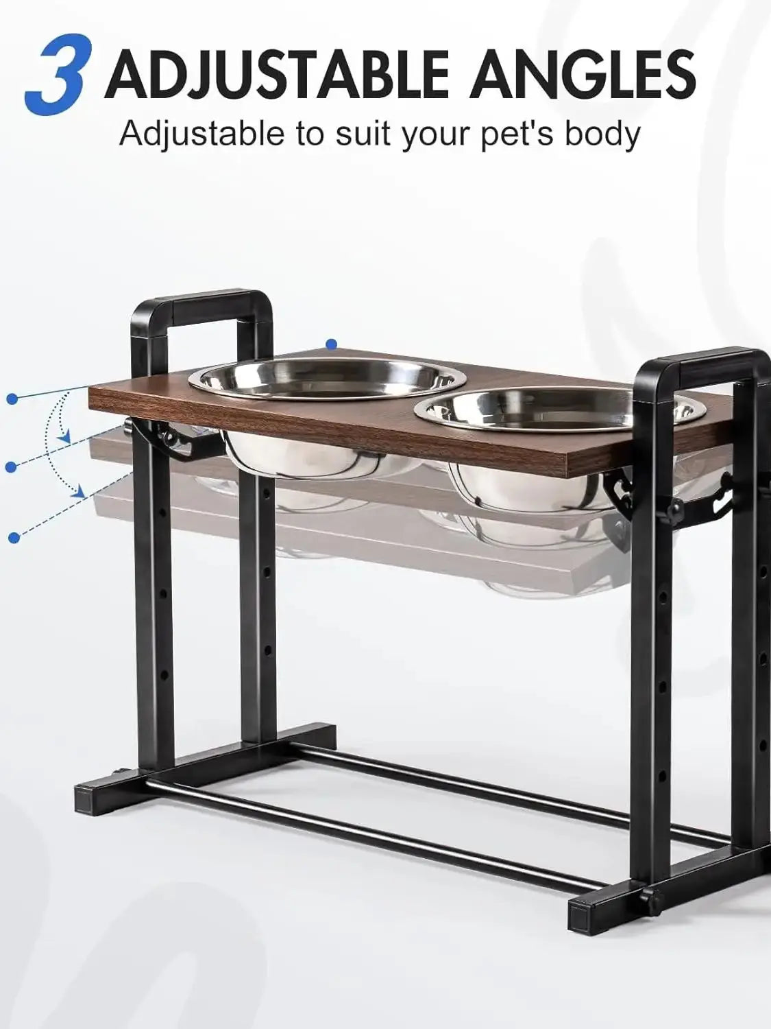 Raised Dog Bowl Adjustable Height