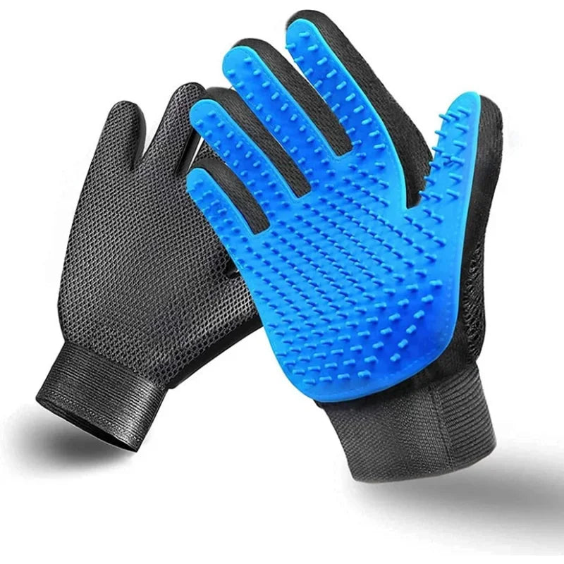 Pet Grooming Gloves for De-Shedding De-Matting