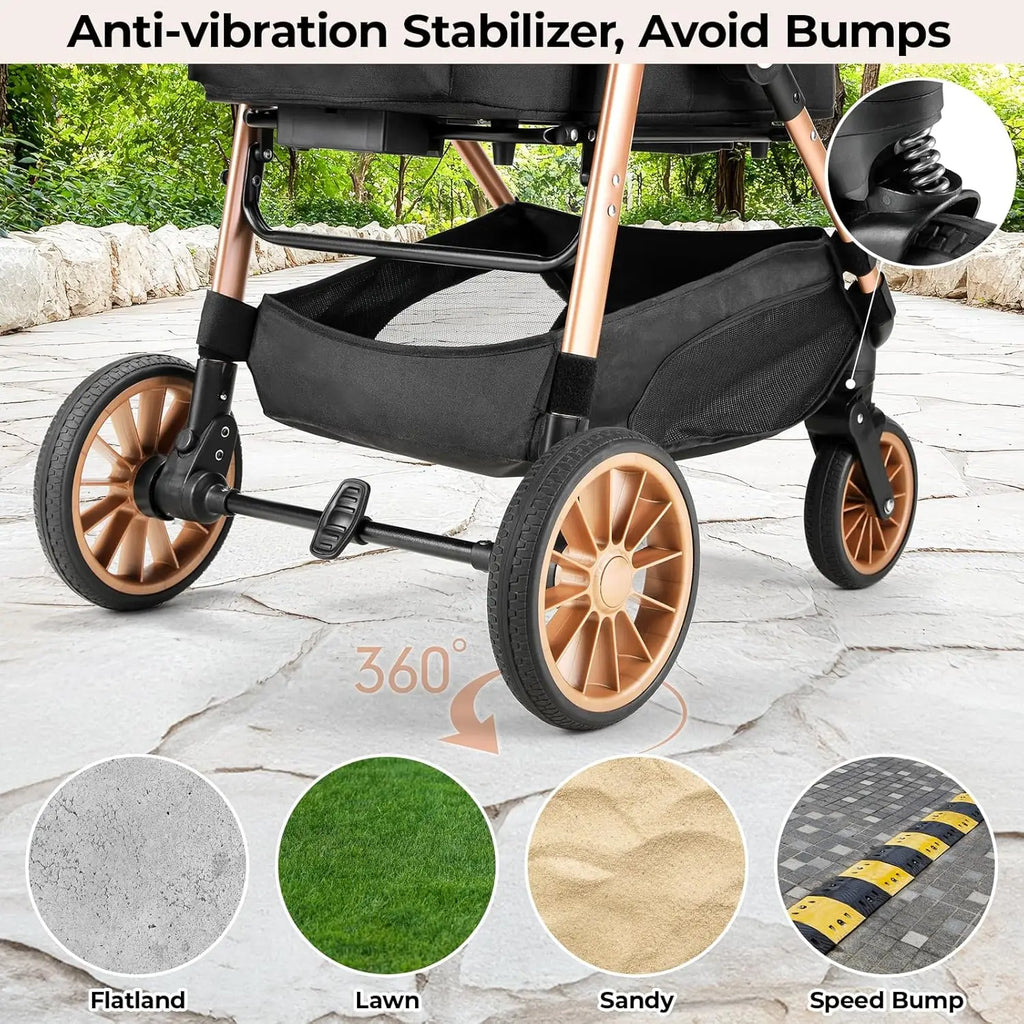 Shock Absorption Dog Stroller
