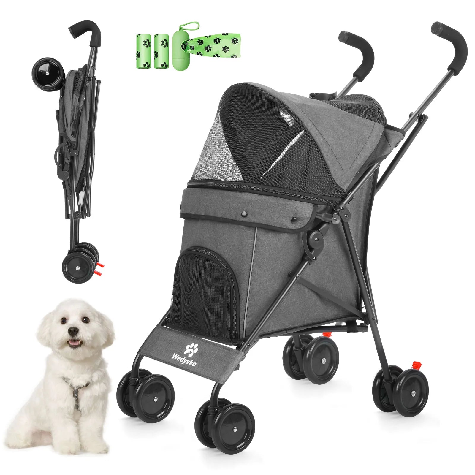 Pet Dog Stroller with Brakes
