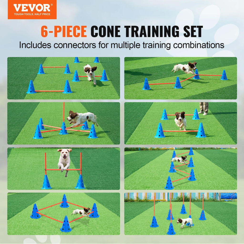 Dog Agility Hurdle Cone Set