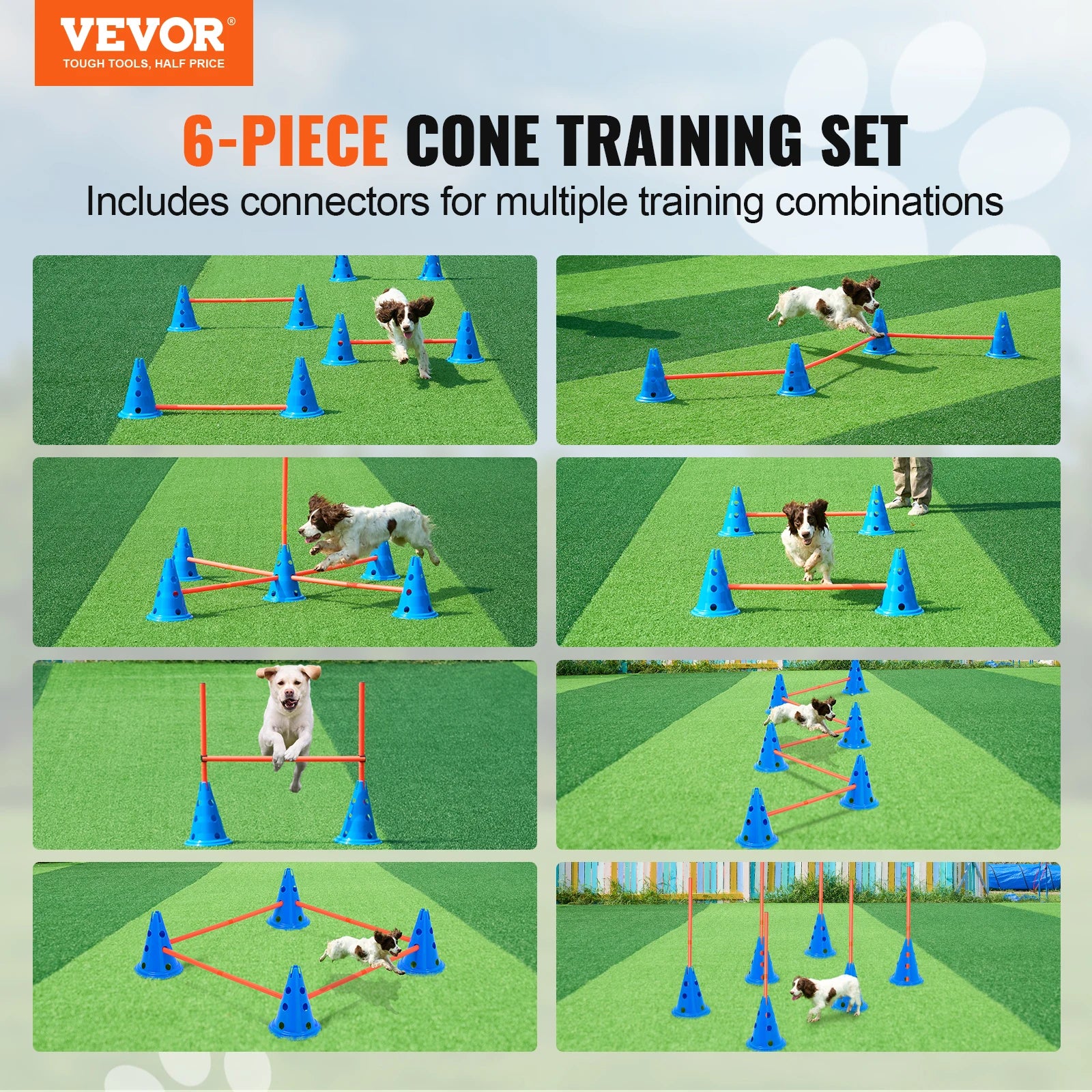 Dog Agility Hurdle Cone Set