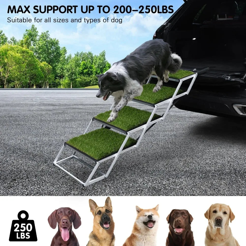Dog Ramp for Car, Extra Wide Steps