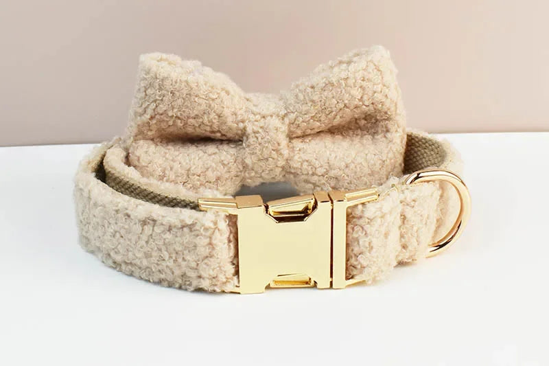 Velvet Dog Collar And Leash Set