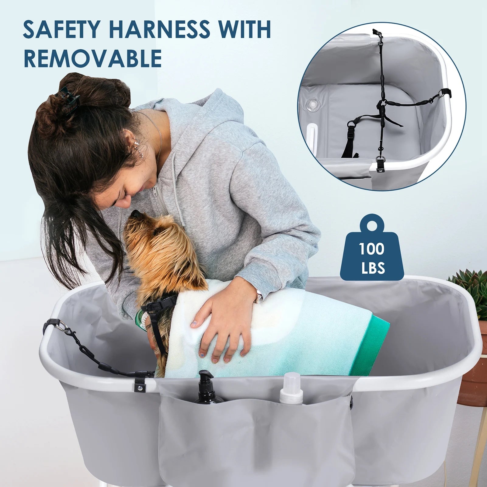 Portable Dog Bathtub with Stand