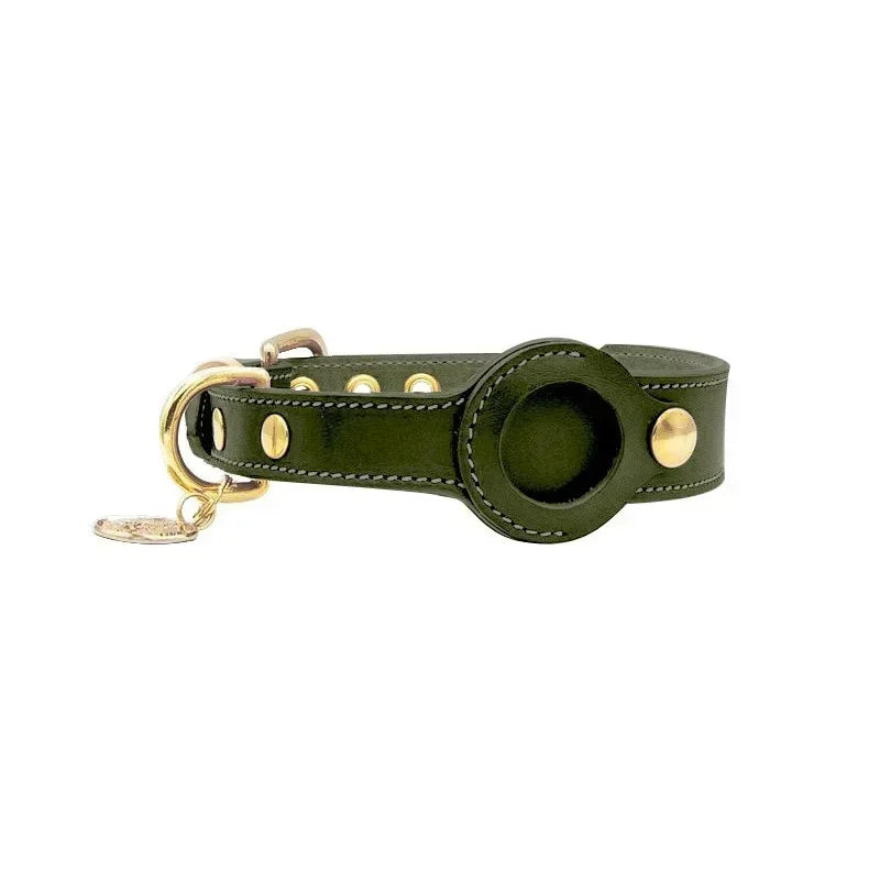 Genuine Leather Airtags Collar