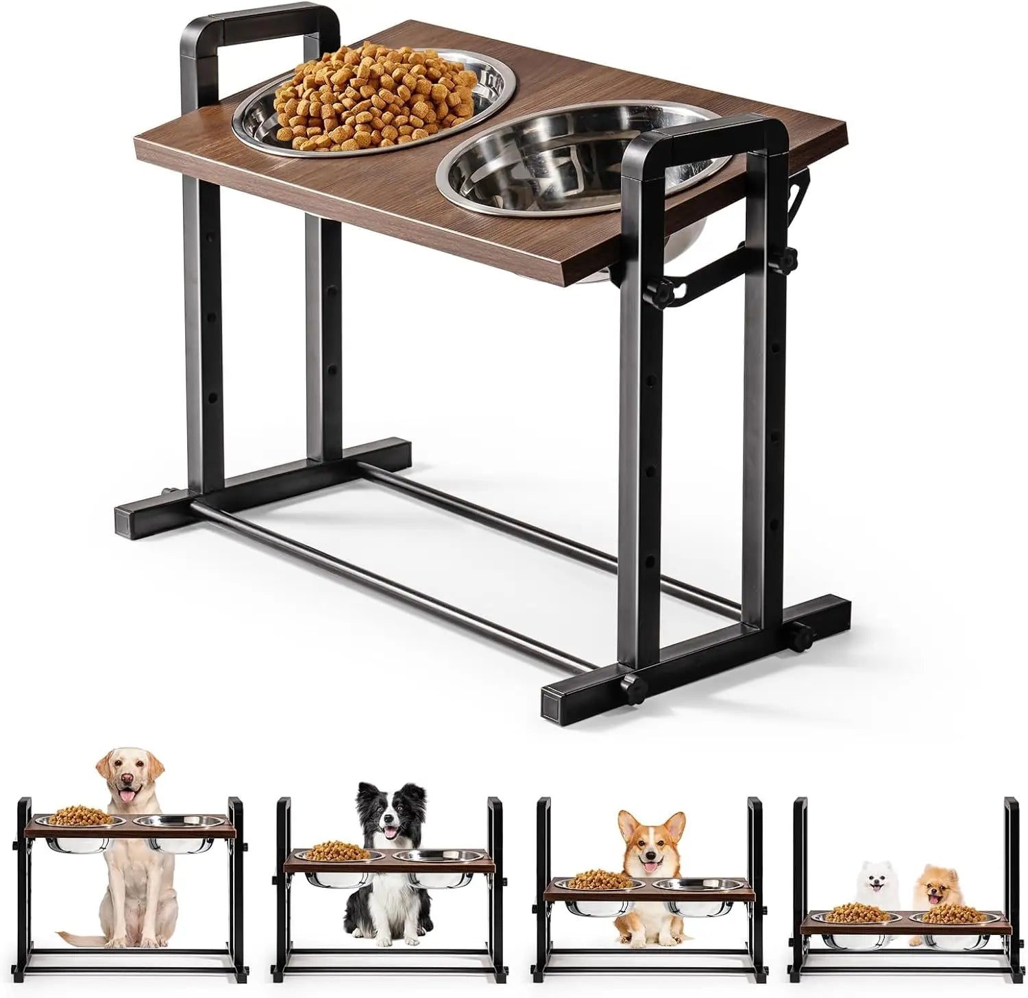 Raised Dog Bowl Adjustable Height