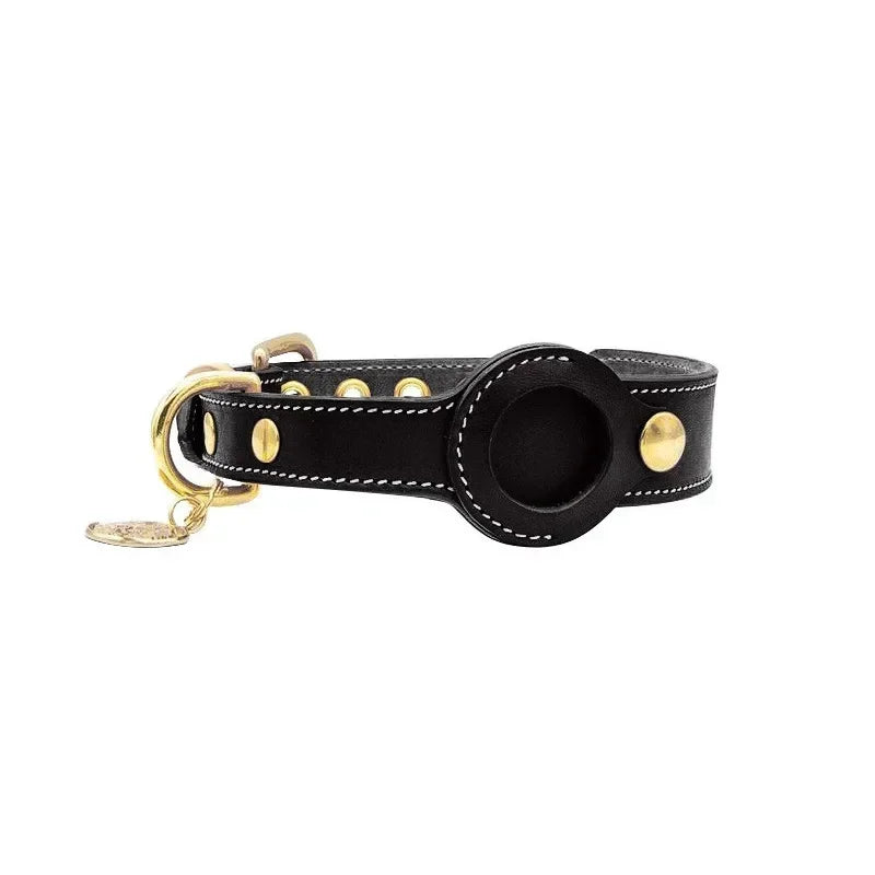 Genuine Leather Airtags Collar