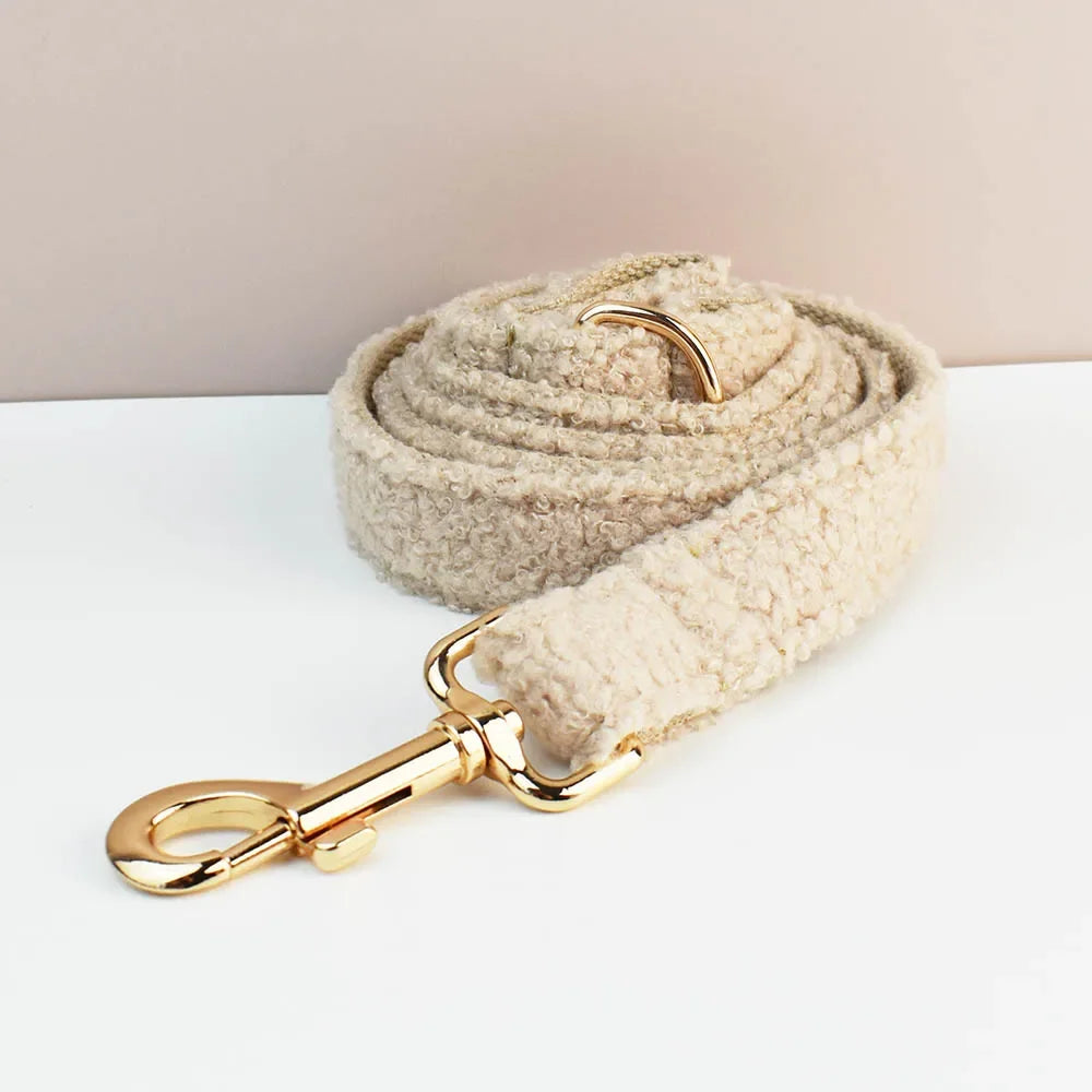 Velvet Dog Collar And Leash Set