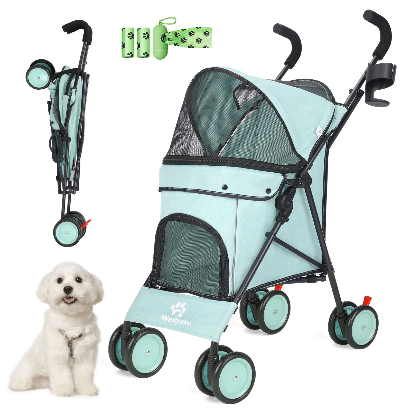 Pet Dog Stroller with Brakes