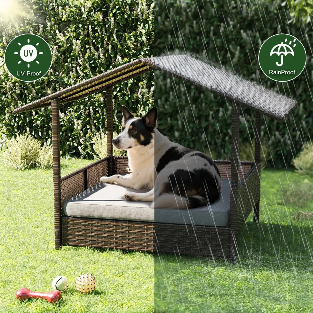 Wicker Dog Bed House
