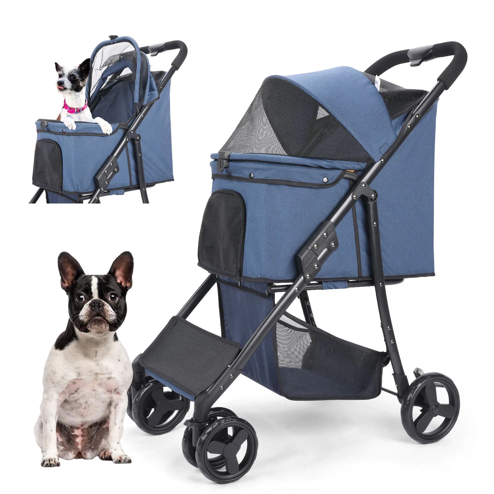 Pet Stroller 360 Rotate with Brakes