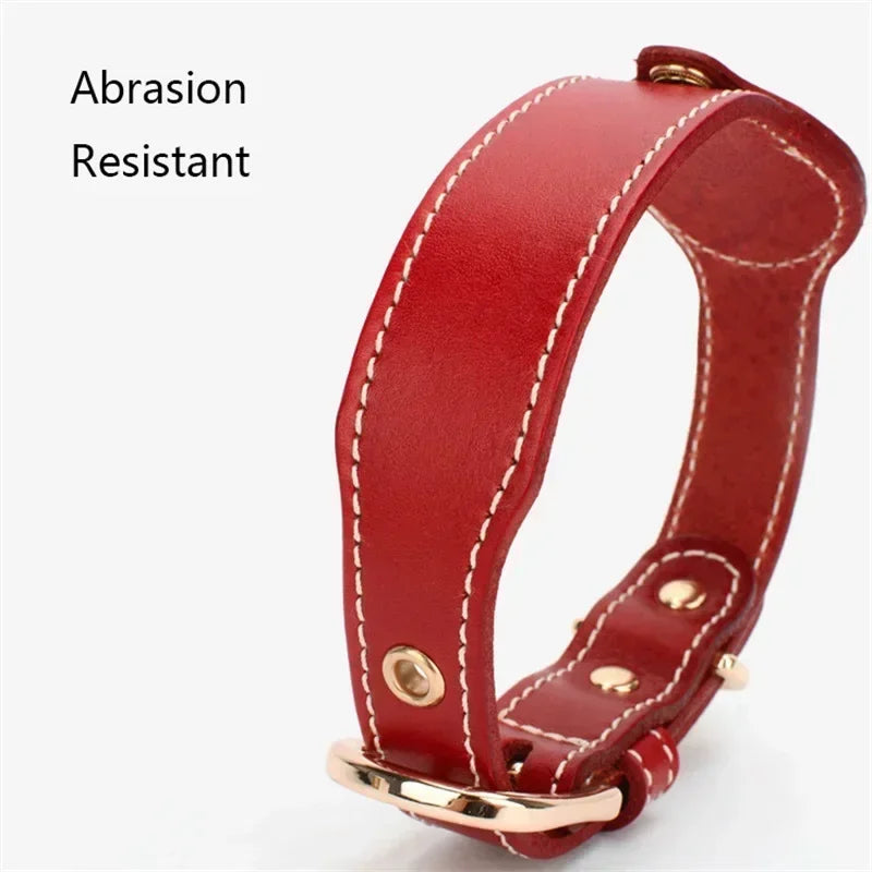 Genuine Leather Airtags Collar