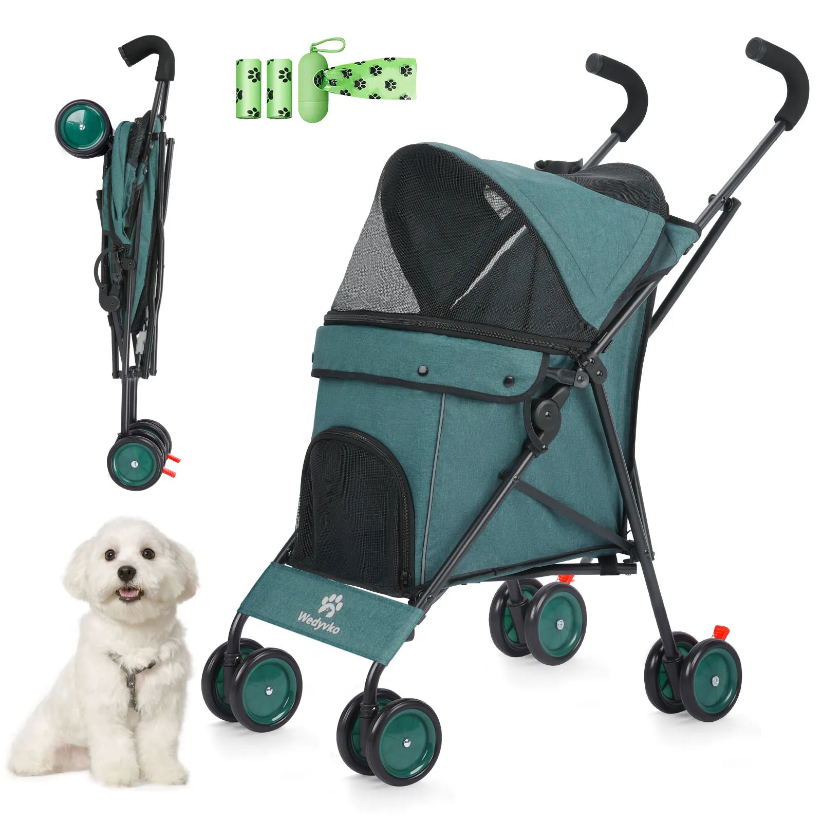 Pet Dog Stroller with Brakes