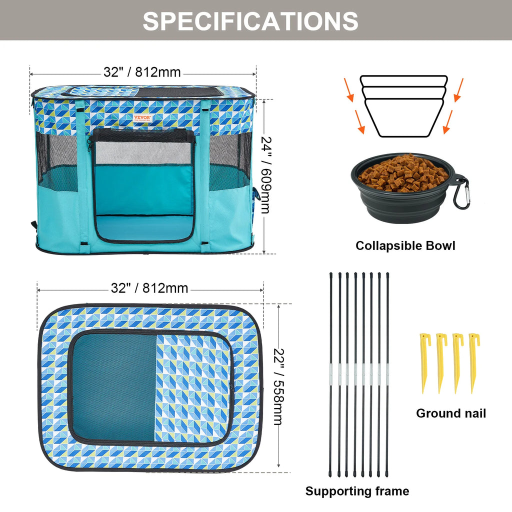 VEVOR Portable Pet Playpen