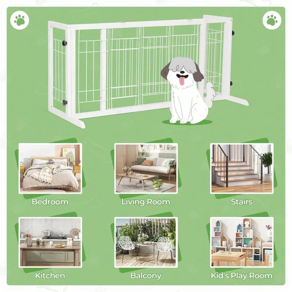 Freestanding  Foldable Pet Gate