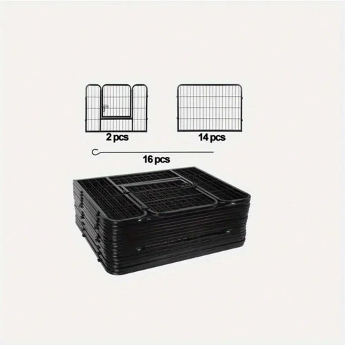 16 Panel Heavy Duty Metal Dog Crate