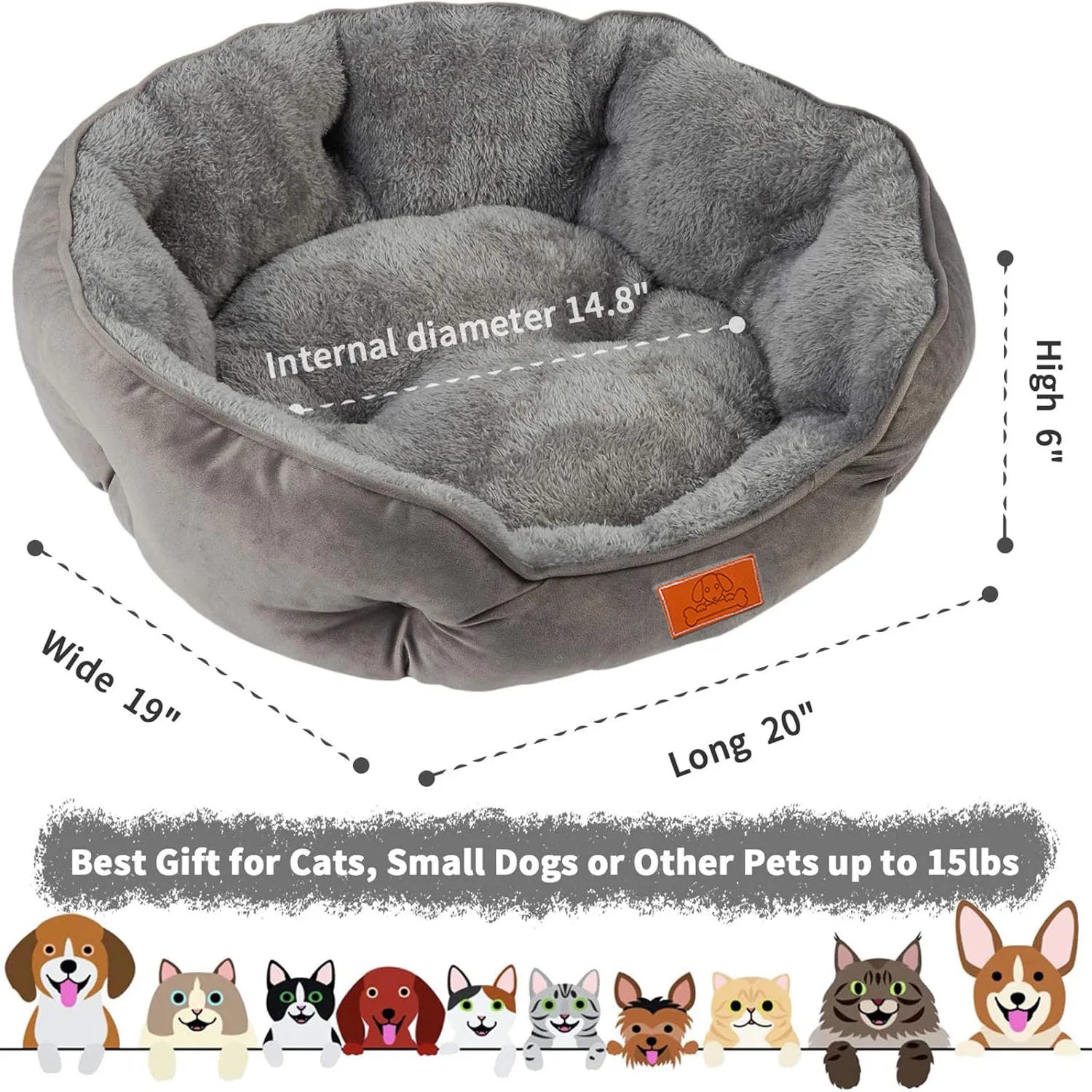 Soft, Washable, Pet Bed