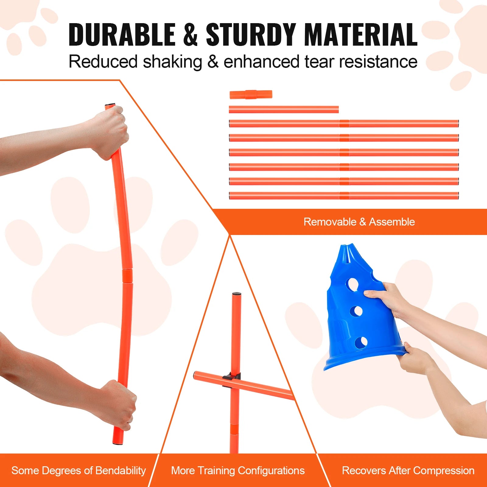 Dog Agility Hurdle Cone Set