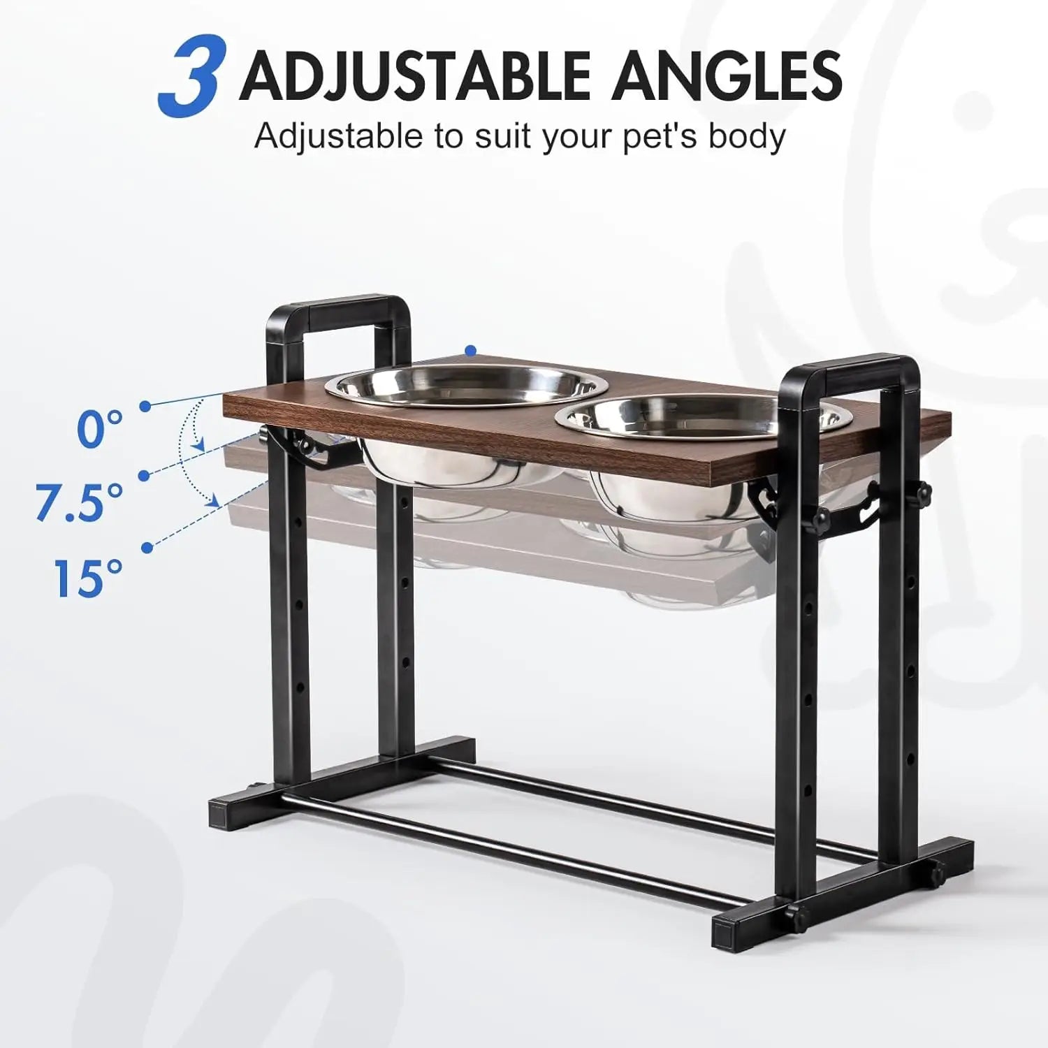Raised Dog Bowl Adjustable Height