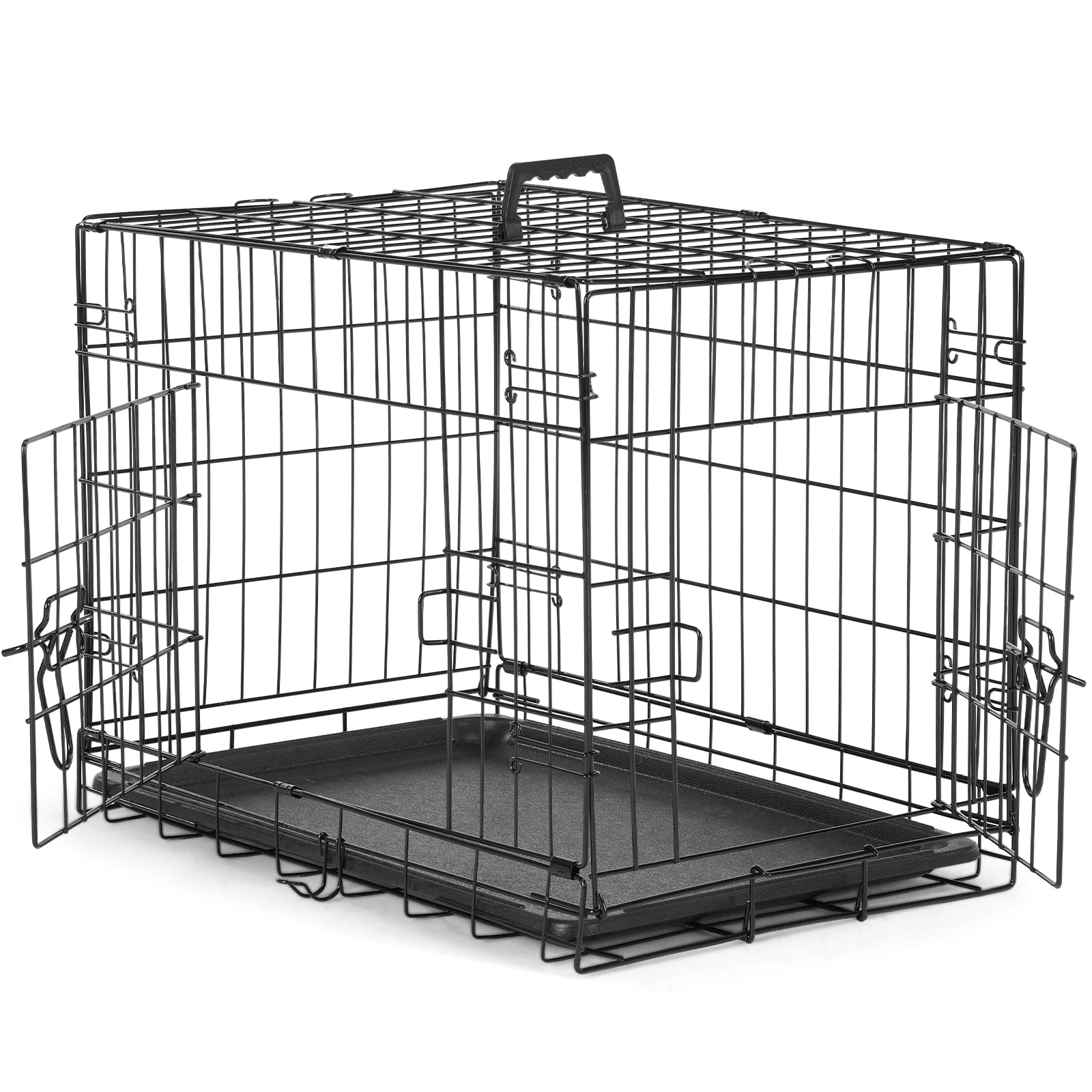 Double Door Folding Metal Wire Dog Crate